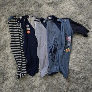 Gerber Boys Long Sleeve Footie Onesie Bundles